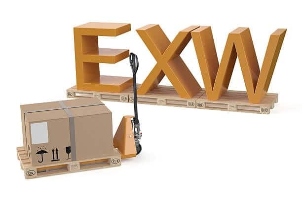 EXW wooden pallet and carton ready for collection at seller’s warehouse