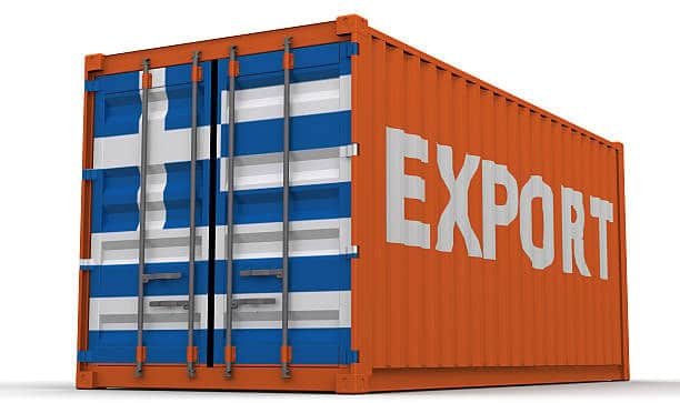 Export shipping container symbolizing buyer-arranged freight in EXW
