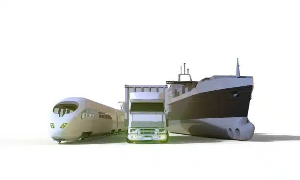 Một chiếc máy bay chở hàng bay trên bầu trời, được thiết kế để vận chuyển hàng hóa bằng đường hàng không từ Trung Quốc đến Ghana