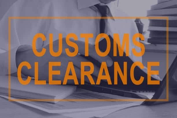 Business professional reviewing customs clearance details on a laptop