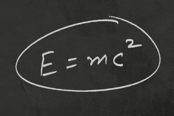 E = mc² formula on blackboard representing the importance of calculation in conversions