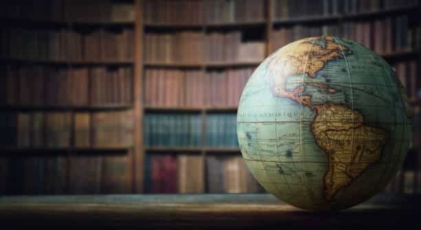 Vintage globe symbolizing global freight routes from China to Kenya
