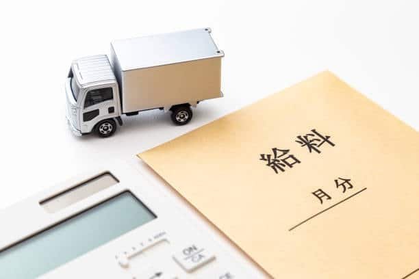 Small delivery truck beside a document and calculator symbolizing shipping costs