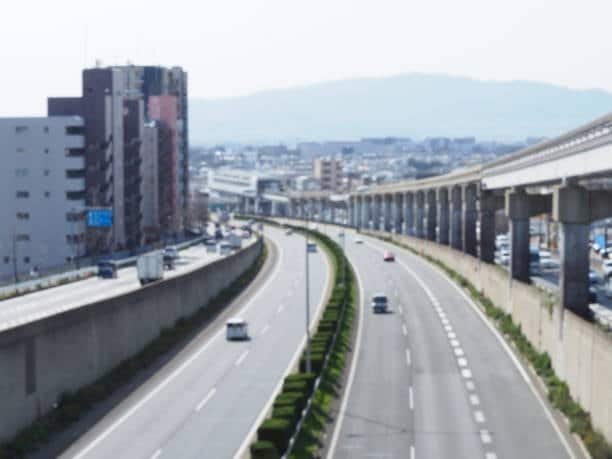 Wide highway used for logistics and freight shipping from European countries