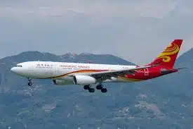 Hong Kong Airlines cargo plane used for air shipping from China.