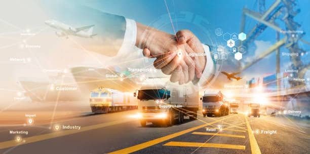 Multimodal transport network representing integrated door-to-door shipping solutions