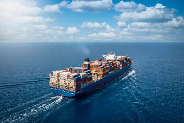 Large container ship heading to Libya with Chinese export goods