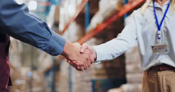 Business handshake symbolizing reliable logistics partnerships for China–Somalia trade