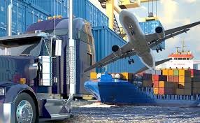 Multimodal freight shipping including truck, airplane, and cargo containers from China to Iraq
