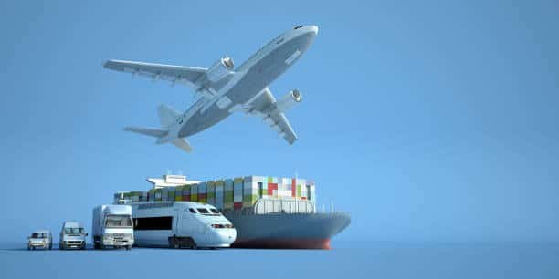Illustration of sea, air, rail, and road freight for comprehensive shipping from China to Hungary.