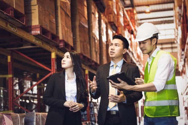 Team discussing warehouse operations and freight planning from China to Somalia