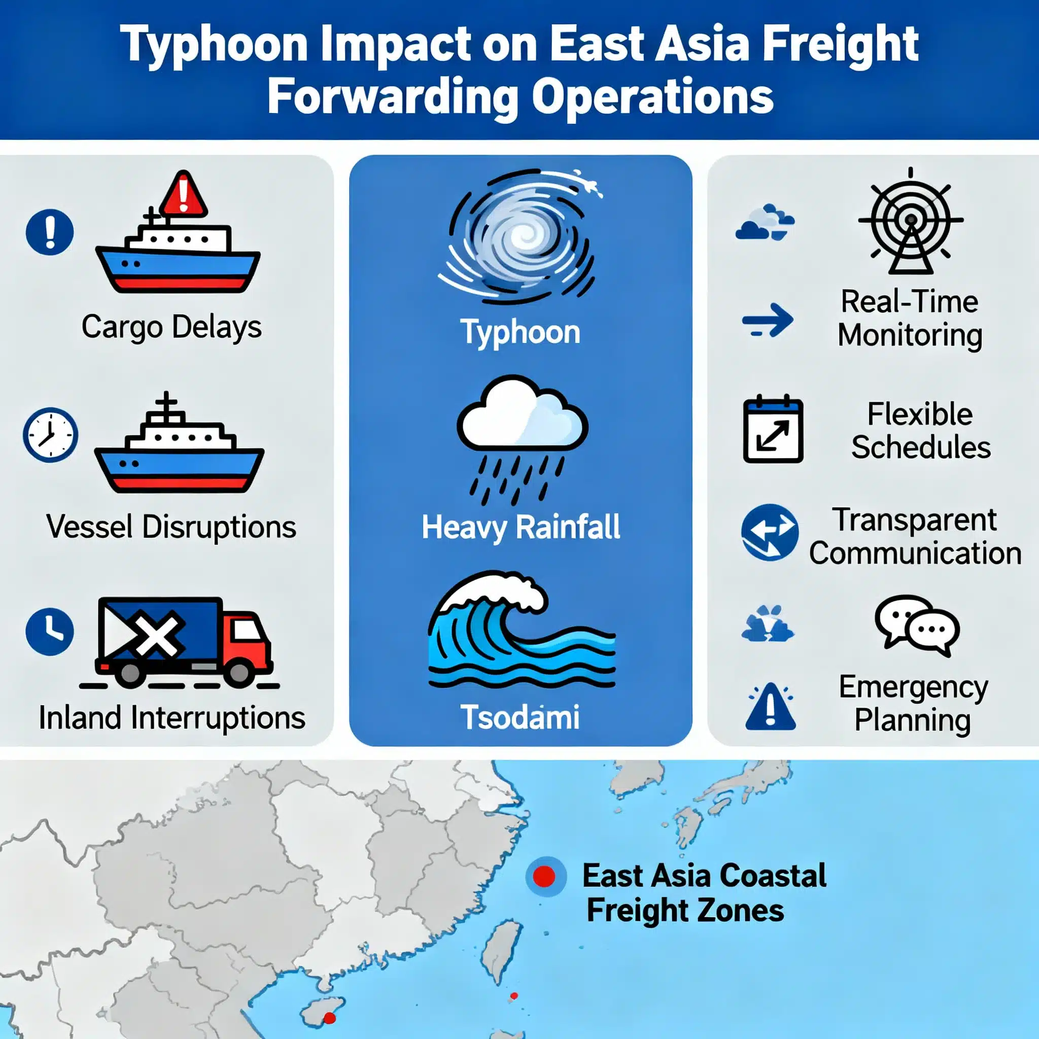Typhoon Impact on Esat Asia Freight Forwarding