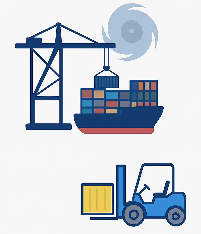 Typhoon impact for supply chian