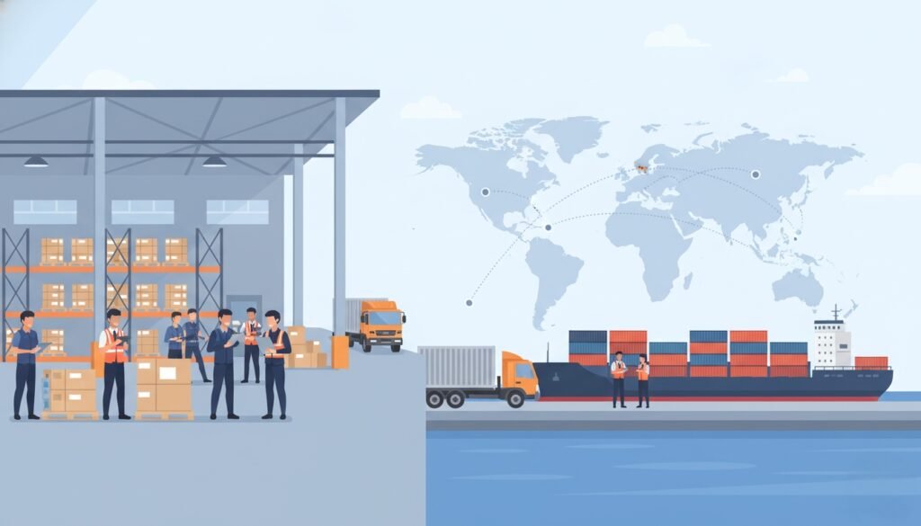 Professional-logistics-team-coordinating-shipments