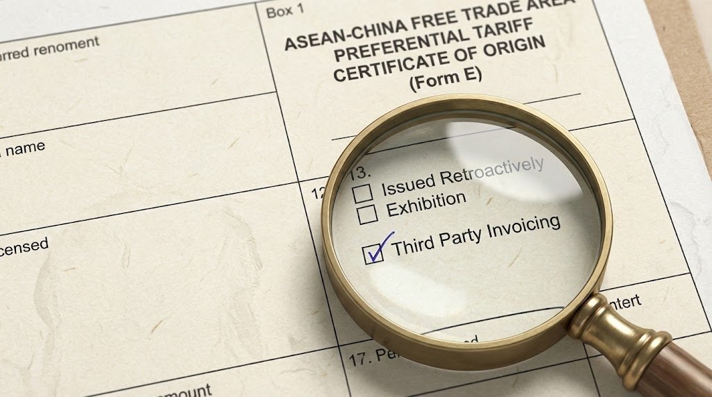 Close-up-illustration-of-an-official-ASEAN-China-Free-Trade-Area-Form-E-document