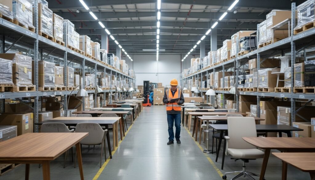 Interior-view-of-a-massive-modern-furniture-warehouse-in-China